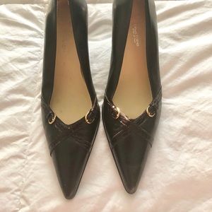 Leather made in Italy Brown pumps